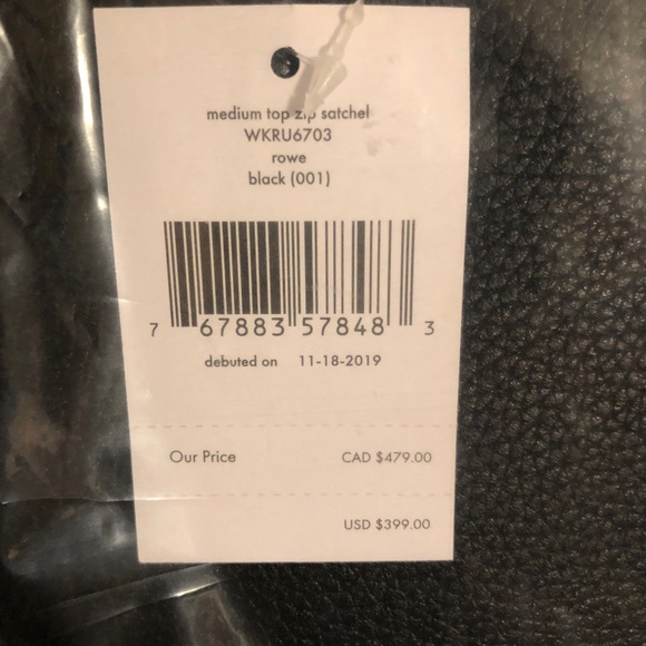 NWT Kate Spade Medium Top Zip Rowe Satchel - Picture 6 of 6